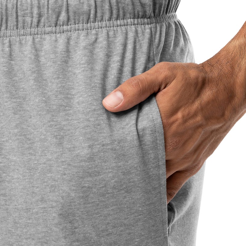 Fruit of the Loom Men's 2-Piece Jersey Knit Pajama Set, Black/Grey Heather, XX-Large - Image 4